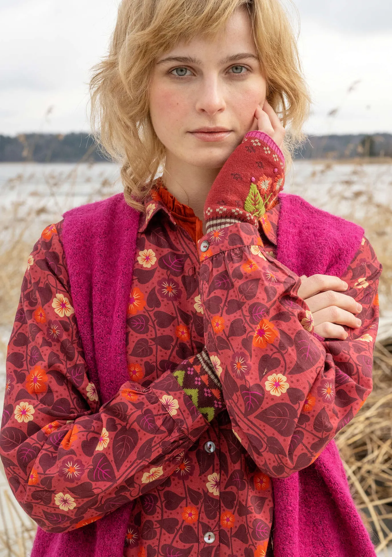 Kleid „Borealis“ aus Bio-Baumwollgewebe